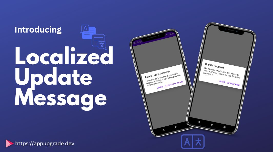 Update message localization in App Upgrade
